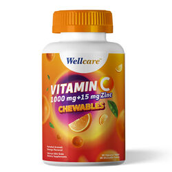 Wellcare Vitamin C 1000 Mg 15 Mg Zinc Chewable 60 Tablet